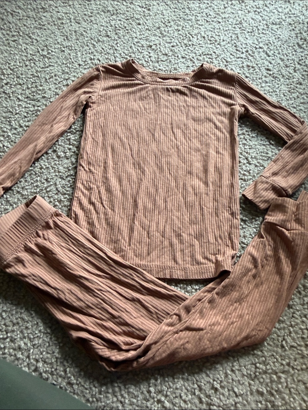 B70 Little Sleepies Bamboo 2pc Ribbed Long Sleeve Pajama Set; 3t, pinhole